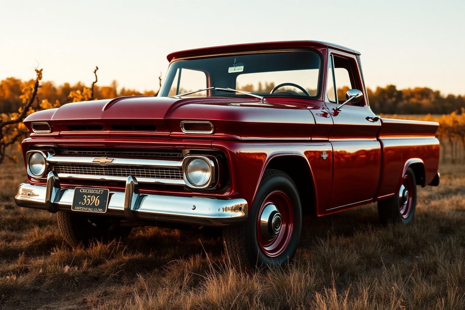 1965 Chevrolet C10 Stepside in Oxblood Red